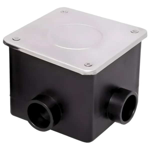 Caixa de Passagem Quadrada com Tampa Inox/Parafuso